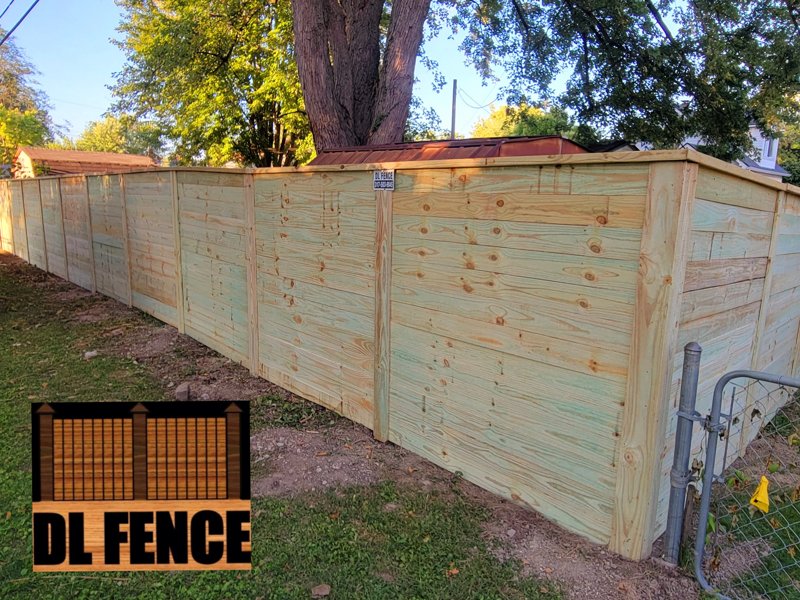 Custom wood privacy fence installed in Avon, Indiana by DL Fence