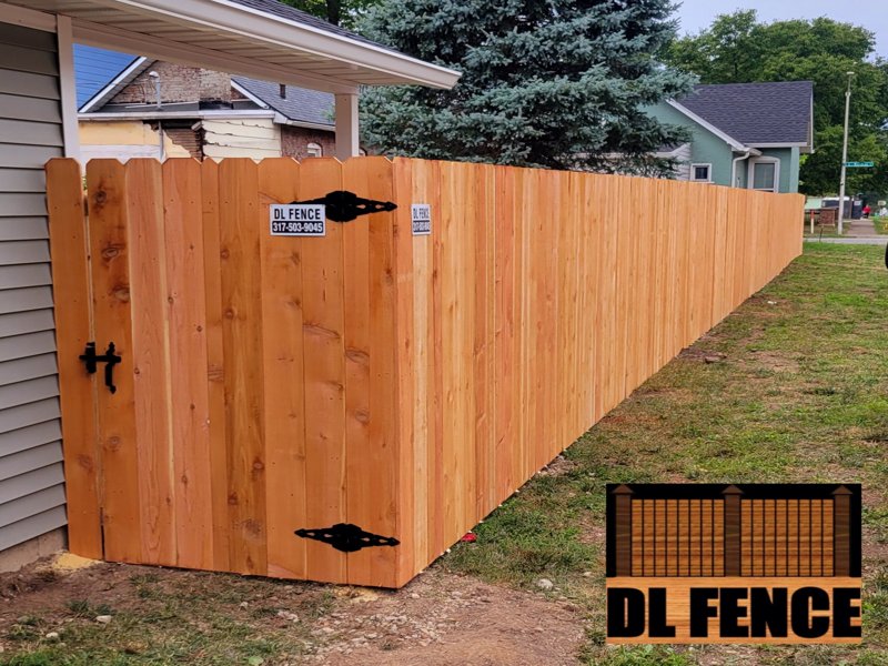 Custom vertical wood privacy fence in Beech Grove, Indiana
